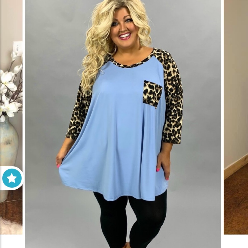 Boutique Purple/Leopard Top